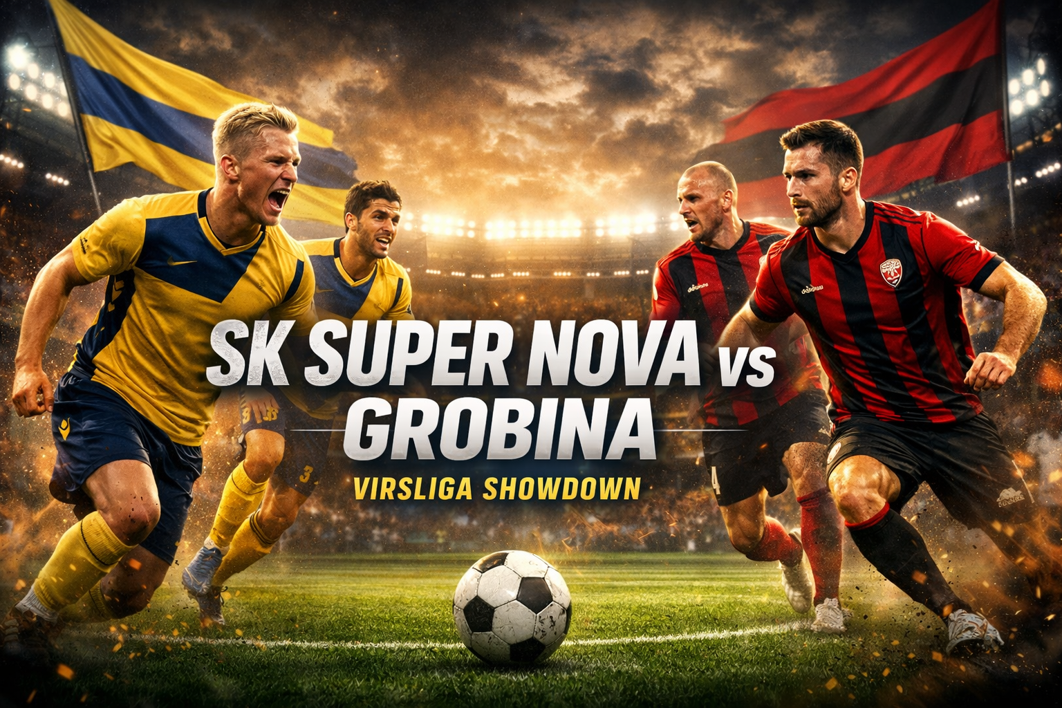 SK Super Nova dan Grobina siap menjalani pertandingan malam ini bersama Jalalive