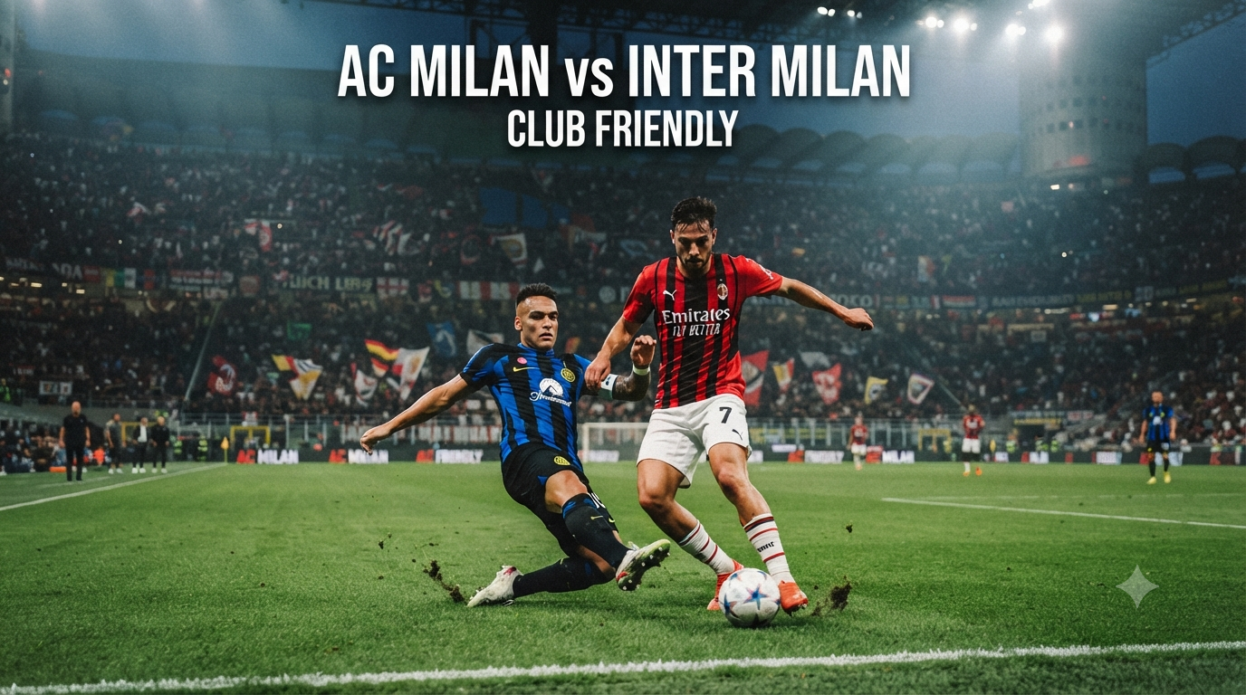 AC Milan vs Inter Milan Club Friendly Sore Ini Pukul 18.00 WIB dengan Streaming Score808 Berkualitas HD